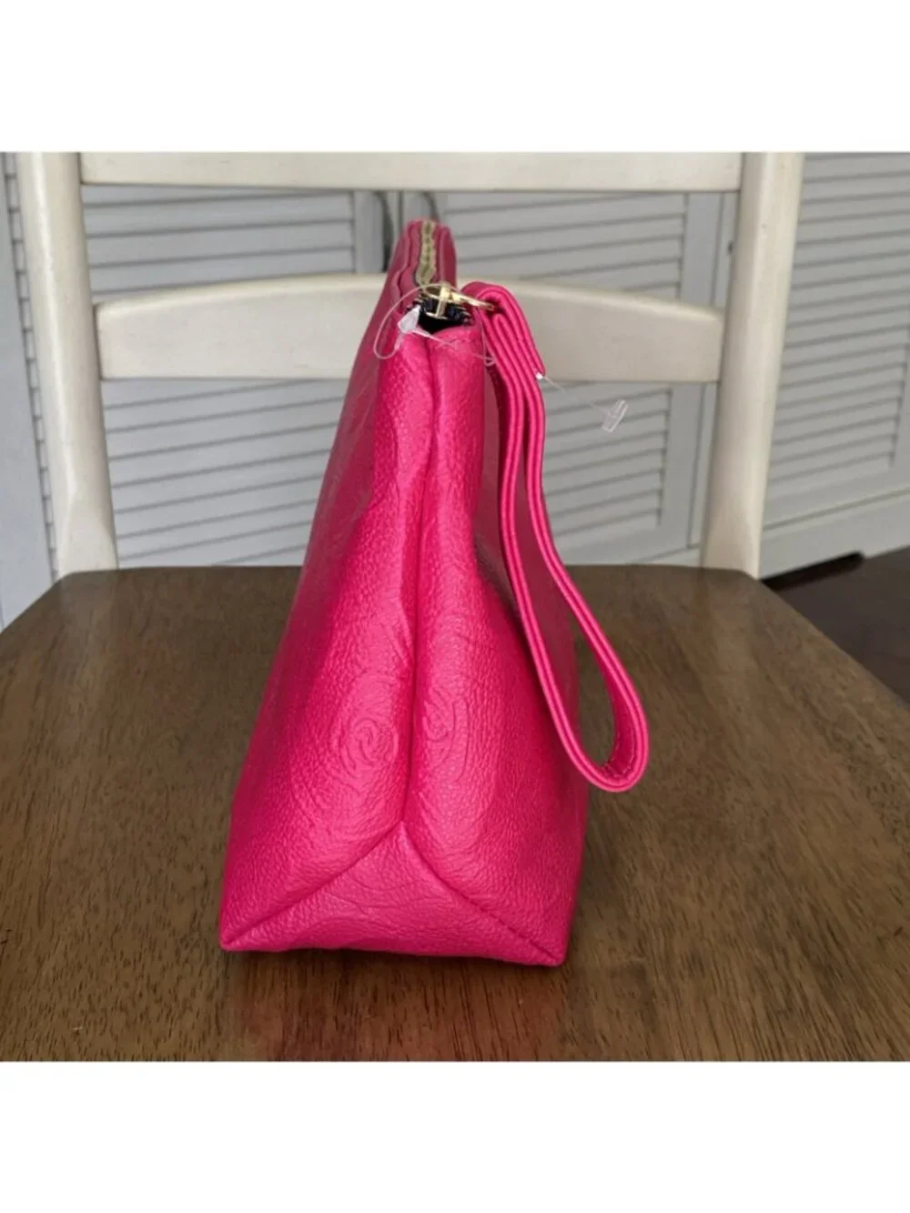 Betsey Johnson NY Large Pink Rose Purse Wristlet Bag NWOT - Picture 2 of 15